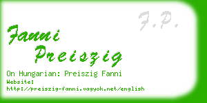 fanni preiszig business card